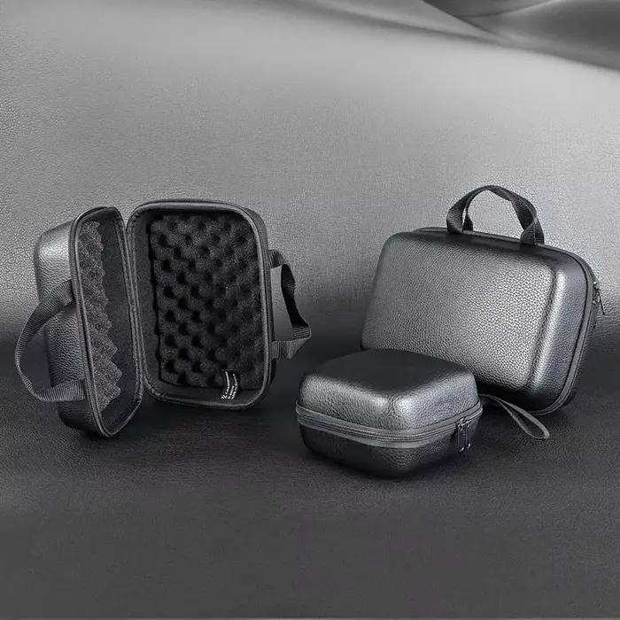 Étui rigide pêche en cuir PU étanche - Protection roue moulinet luxueuse - Boîte rangement matériel