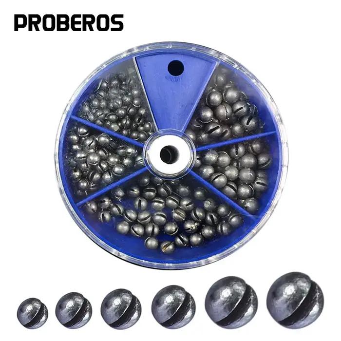 Kit de plombs de pêche 205 pièces avec plombs oeufs amovibles et 5 tailles pour ligne et accessoires