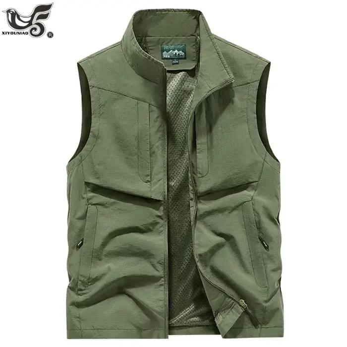 Gilet de pêche grande taille 6XL 7XL 8XL homme mesh léger sport randonnée escalade voyage