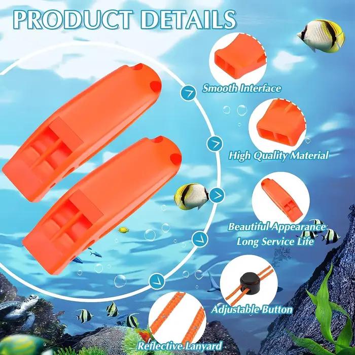 Sifflet sécurité avec dragonne pêche kayak gilet de sauvetage bateau camping randonnée chasse