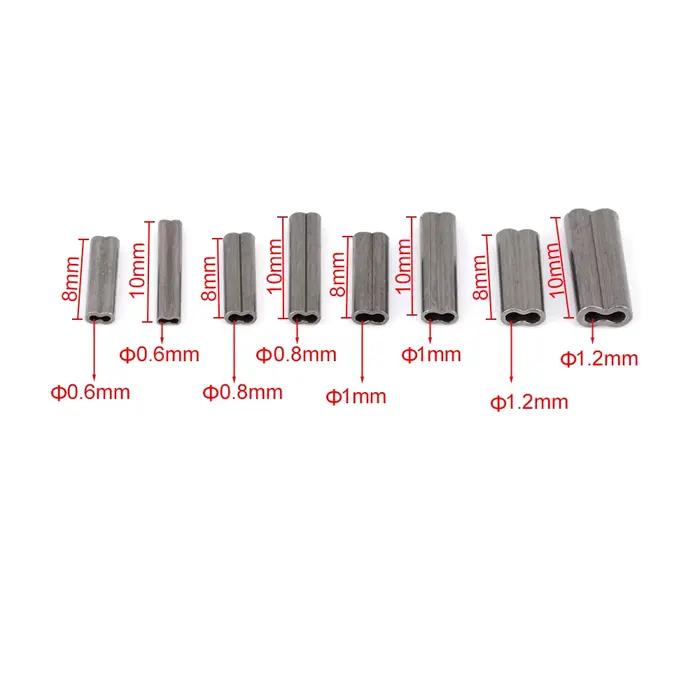 50 manchons de sertissage en cuivre double pour raccords de fil de pêche - accessoires de connexion