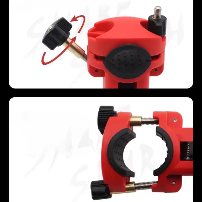 Support canne à pêche bateau avec pince réglable et porte-cartes pour pêche en mer pratique