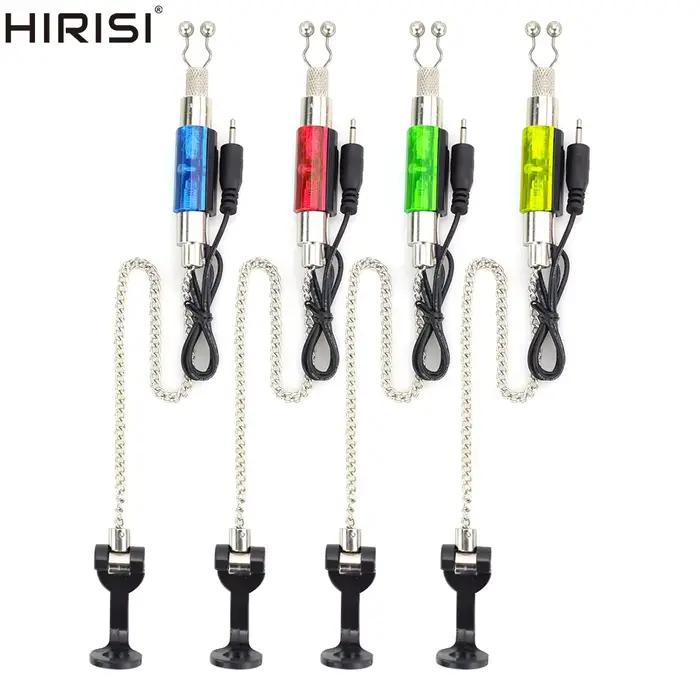 Indicateur swinger LED illuminé Hirisi 1 pièce en acier inoxydable pour alarme de touche carpe