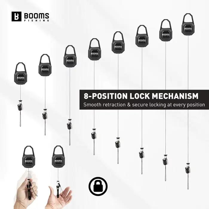 Rétracteur Pêche 75cm Zinc Alloy - Clé Porte-clés Lourd - Cordon Rétractable - Outils Pêche Professionnels