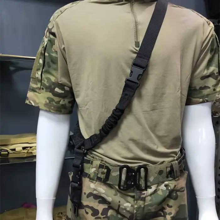 Bretelle élastique tactique à point unique pour fusil de pêche sous-marine avec coussin