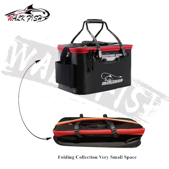 Seau pliable pêche EVA étanche pour conservation poissons vivants lors de randonnée et camping