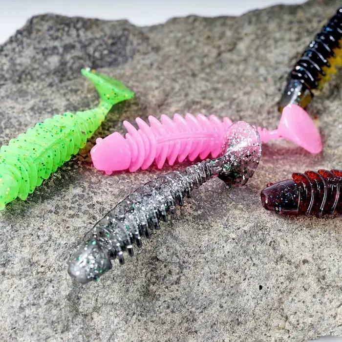 Vers Souples 4cm SUNMILE 20pcs 0.6g - Micro Leurres Pêche Truite Perche Bass Rocher Souple