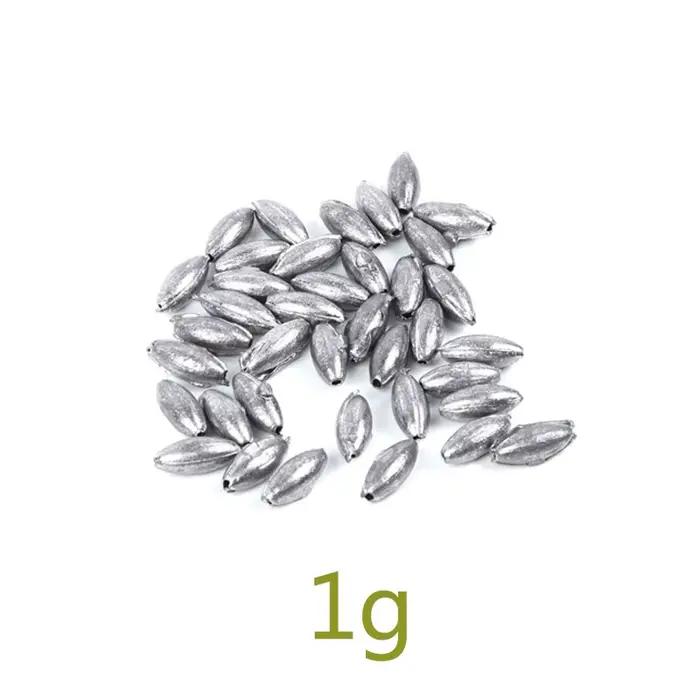 10 plombs de pêche olive 1g à 8g pour ligne de pêche - Poids plombés pour appâts