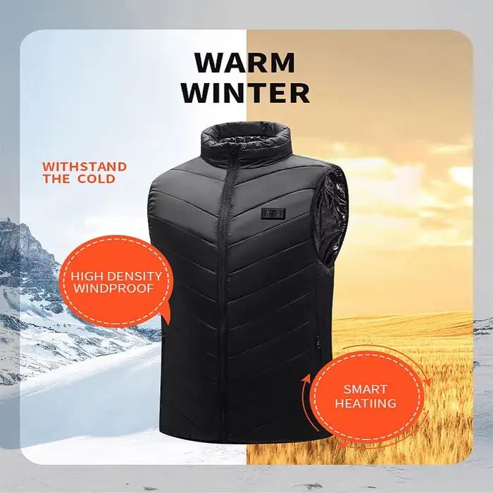 Veste chauffante électrique pêche 21 zones - Manteau chauffant USB graphene pour camping et pêche hiver