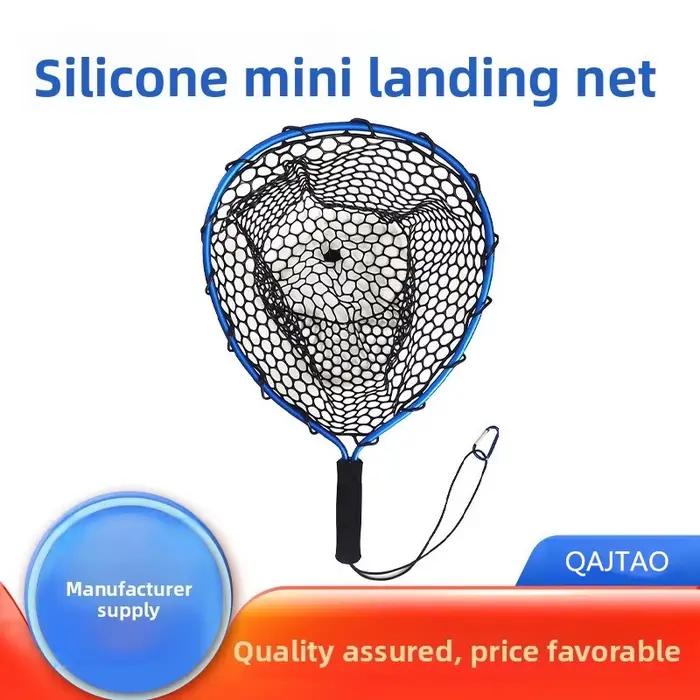Filet de pêche portable ultra léger en alliage d'aluminium, résistant à l'usure pour pêche à la