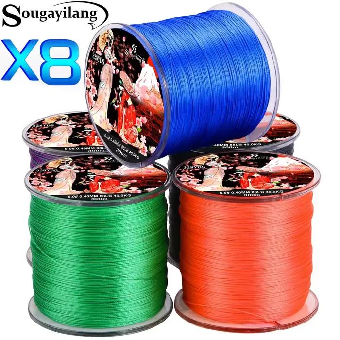 Ligne Sougayilang Braided X8 100/300M 22-88LB multifilament japonaise pour black bass, brochet, carpe