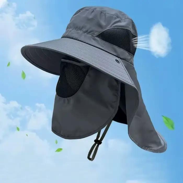 Chapeau de pêche UV protection été pour hommes femmes avec rabat cou nu pêche randonnée camping