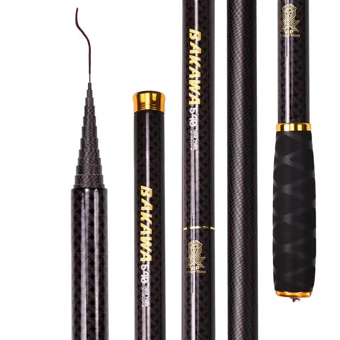 Canne à pêche télescopique BAKAWA JOSBY 1.8-7.2m carbone ultra-léger pour rivière et étang, puissance 1-6lb