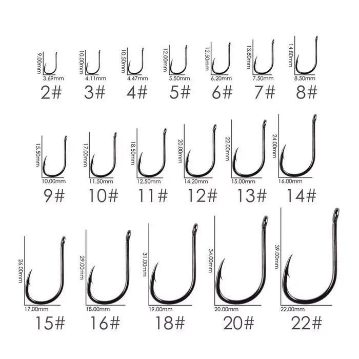 20 à 50 hameçons circle pour carpe taille 2-22# - Œillet anneau qualité japonaise pour pêche précise