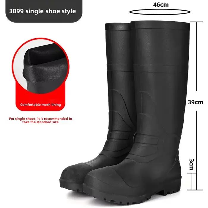 Bottes de pêche imperméables jaunes pour hommes - Bottes rivière résistantes à l'usure chaussures caoutchouc