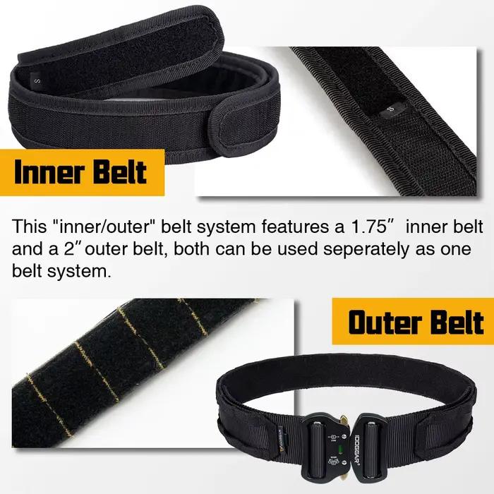 Ceinture tactique 2 pouces IDOGEAR - Boucle rapide MOLLE pour pêche et sports outdoor