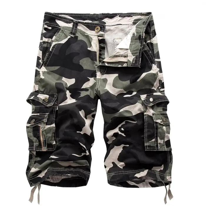 Short camouflage ample homme grande taille pêche - Modèle 5 poches confort travail taille 083