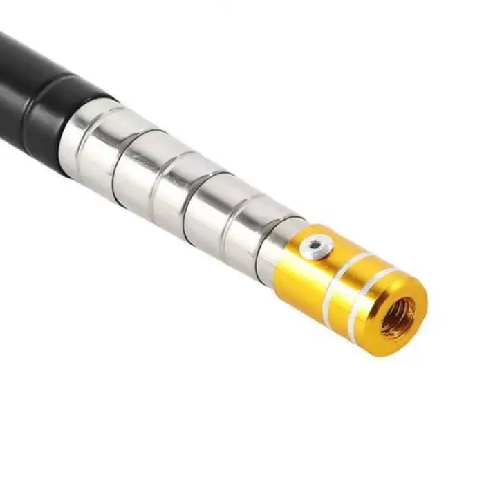 Manche filet pêche en acier inoxydable télescopique - Perche réglable et robuste pour installation facile