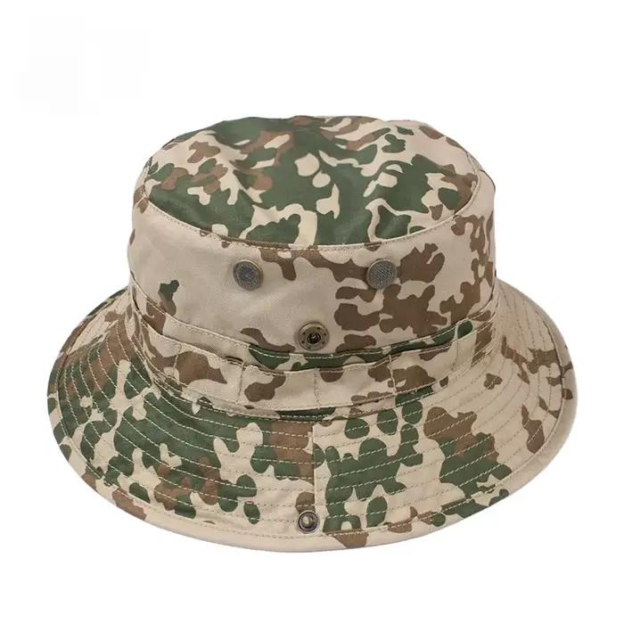 Chapeau boonie camouflage feuilles de chêne allemand pour pêche en forêt et rivière