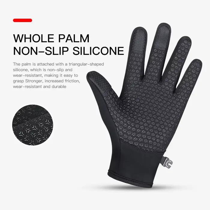 Gants vélo hiver homme femme touchscreen - Gants chauds tricotés étanches pour cyclisme hivernal