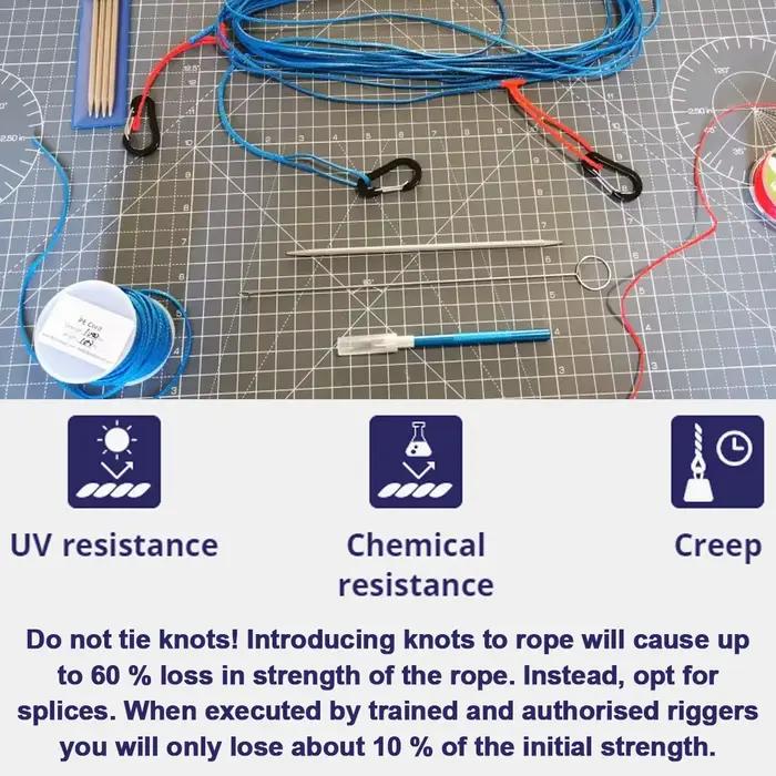 Corde de pêche UHMWPE Dyneema 45KG à 340KG remplacement ligne bas élongation résistance abrasion