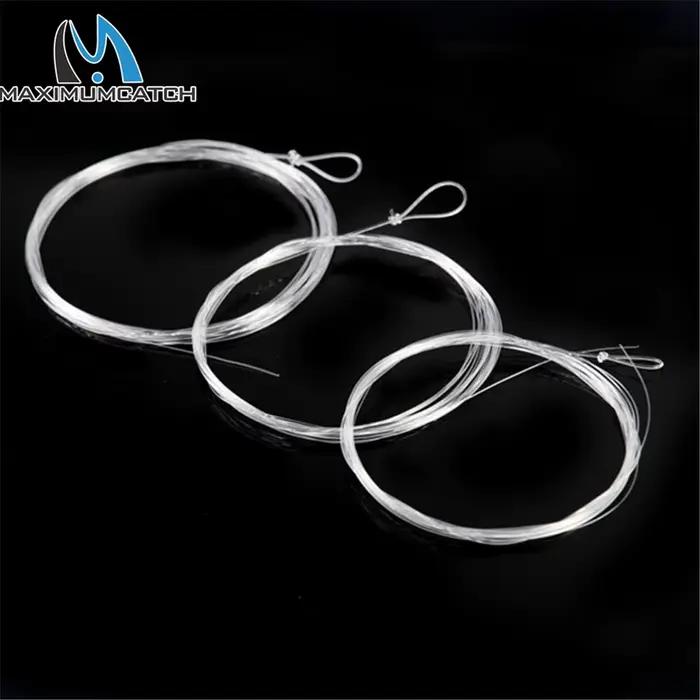 Bas de ligne Maximumcatch 6 pièces 7.5ft-15ft 0X-7X nylon clair pour pêche à la mouche