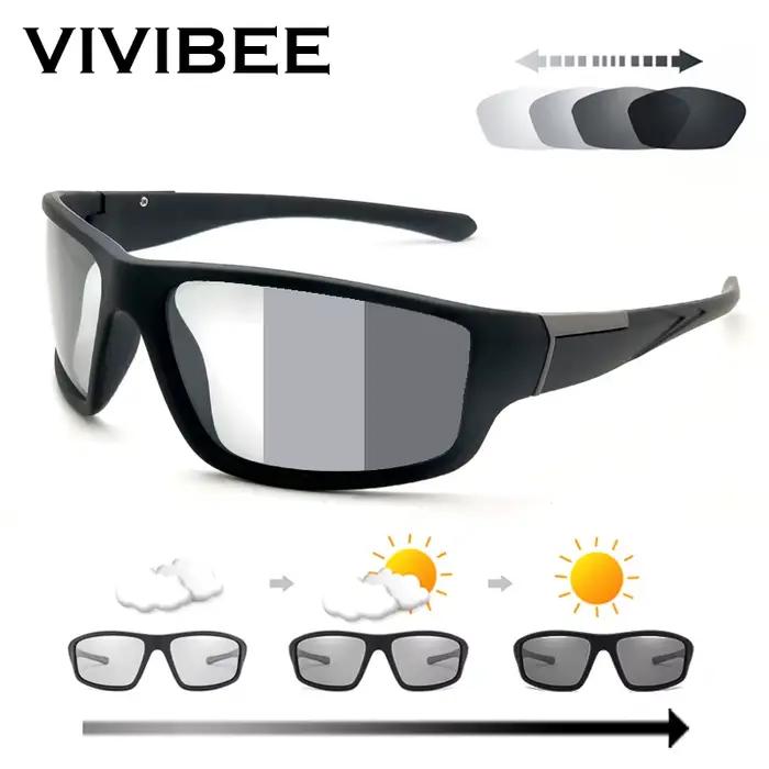 Lunettes photochromiques polarisées noires - Pêche sportive - Conduite 2026 - Changement de couleur automatique