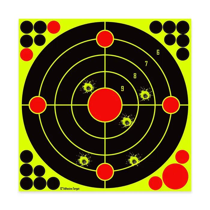 10 cibles adhésives 30cm éclaboussures réactives pour pistolet fusil airsoft carabine plomb