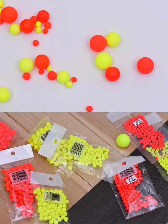 Flotteurs sphériques EPS #1-#10 couleurs vives pour pêche avec billes attractives modifiées