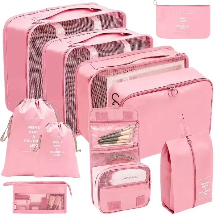 Set 7 sacs rangement voyage pêche cubes compression - Organisateur valise vêtements technique pêcheur