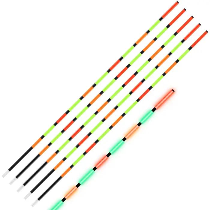 Kit DIY fibres pour queue de flotteur jour/nuit - tube et fibres 20CM pour pêche lac rivière mer