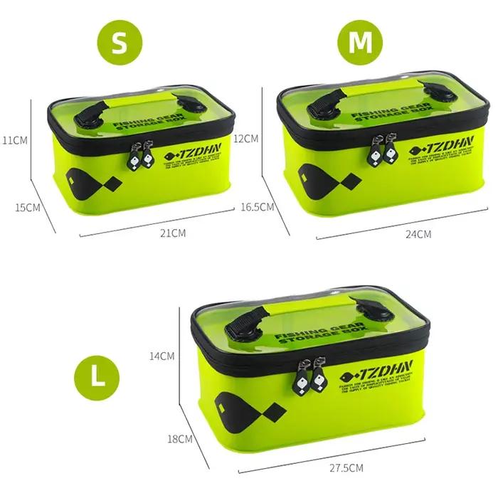 Seau pliable EVA pour poissons vivants - Bac de pêche portable étanche pour appâts et matériel