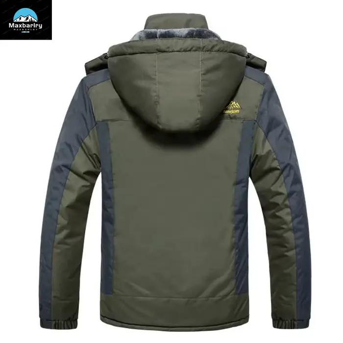 Veste polaire épaisse hiver pêche homme - Parka rétro imperméable - Coupe-vent alpinisme chasse