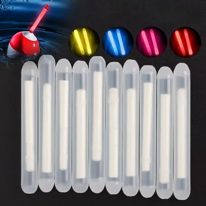 Bâtonnets luminescents fluo pour pêche de nuit, 10/20/30 pièces, lumière verte ou bleue durable