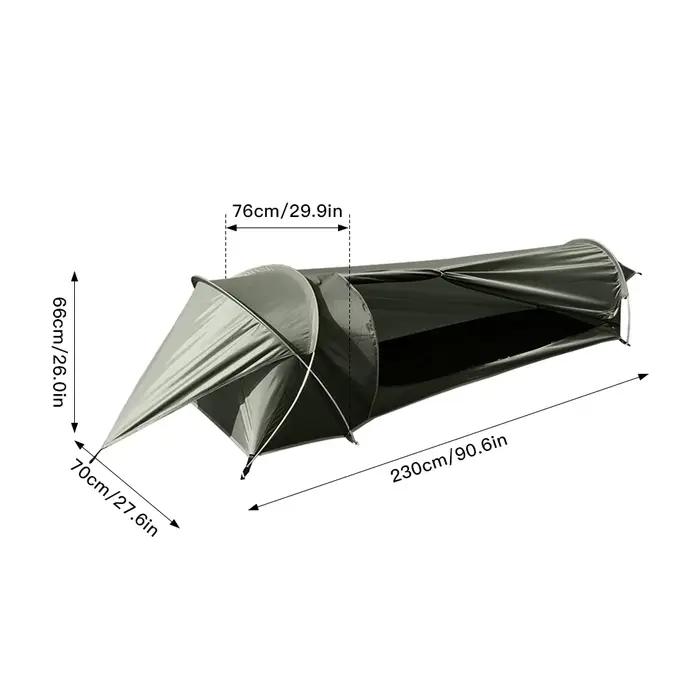 Tente tunnel 1 personne ultralégère 210D Oxford imperméable randonnée pêche camping sac à dos compacte