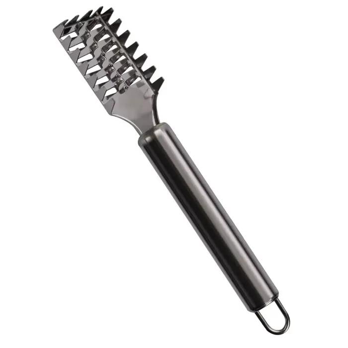 Écailleur à poisson inox et plastique - Grattoir écailles taille S/M/L pour nettoyage poissons pêche