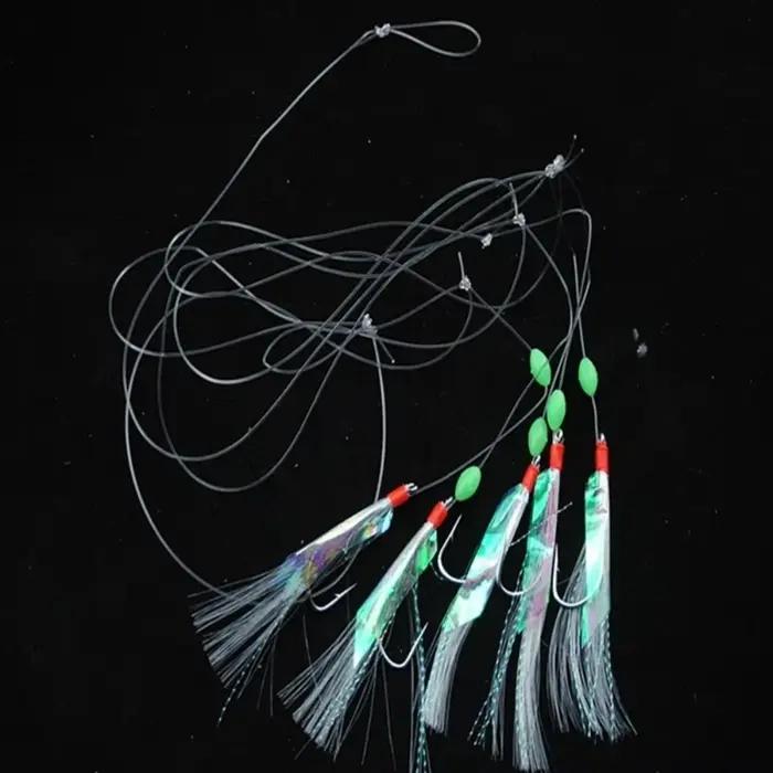 Lot de 5 leurres souples imitation poisson et crevette multicolores avec hameçon à ardillon cristal pour pêche polyvalente