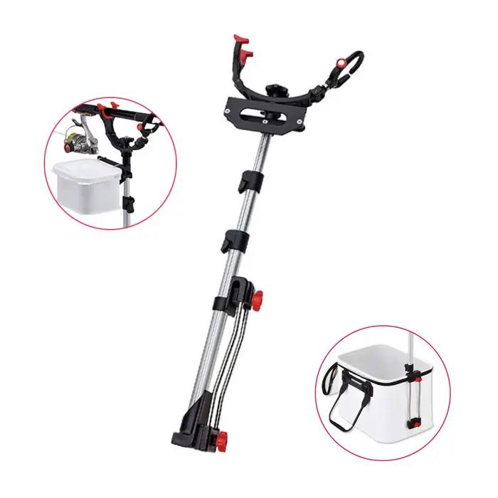 Support de canne télescopique en alliage aluminium renforcé - Porte-canne pêche réglable et stable