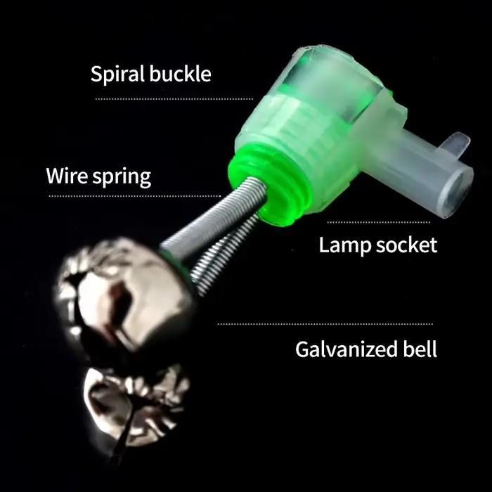 5-10 pcs Alarme de touche pêche ABS vert - indicateurs morsure poisson accessoires canne à pêche extérieur