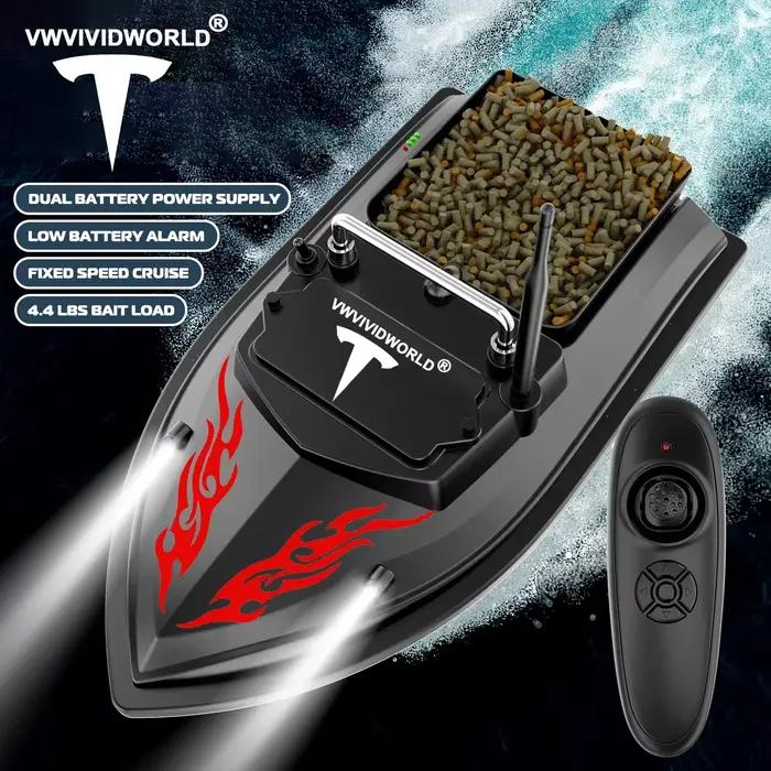Bateau appât télécommandé RC 500m portée 2kg charge vitesse fixe étanche pêche VWVIVIDWORLD