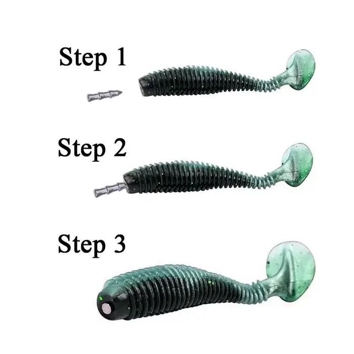 10pcs Fishing insert lead, Weight 0.03/0.05/0.08oz, Fishing Sinker For Worm, Wei