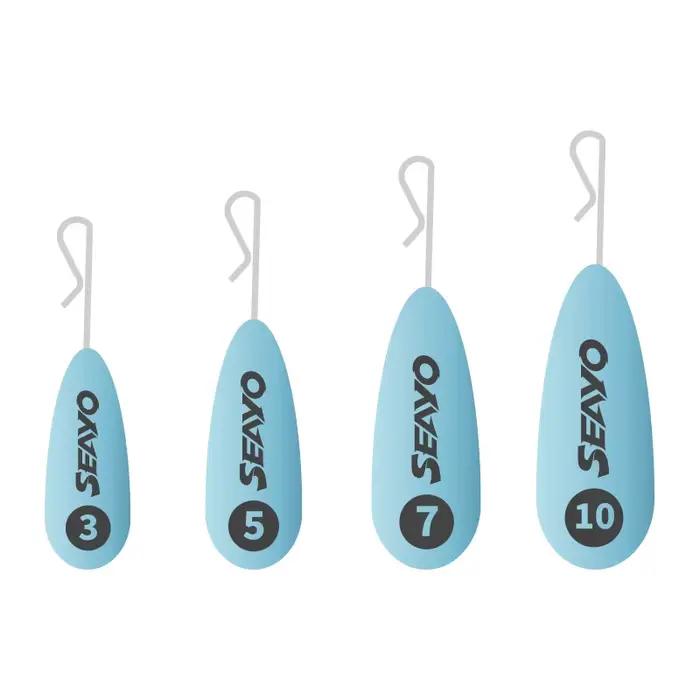 Plomb coulissant en forme de goutte d'eau 5g 10g - Contrepoids EGI pour pêche aux calamars et crevettes