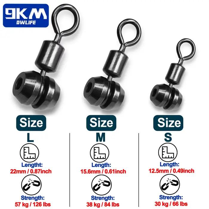 Émerillons 3 voies 15 pièces pour raccords de ligne et montages rotatifs pêche mer et eau douce