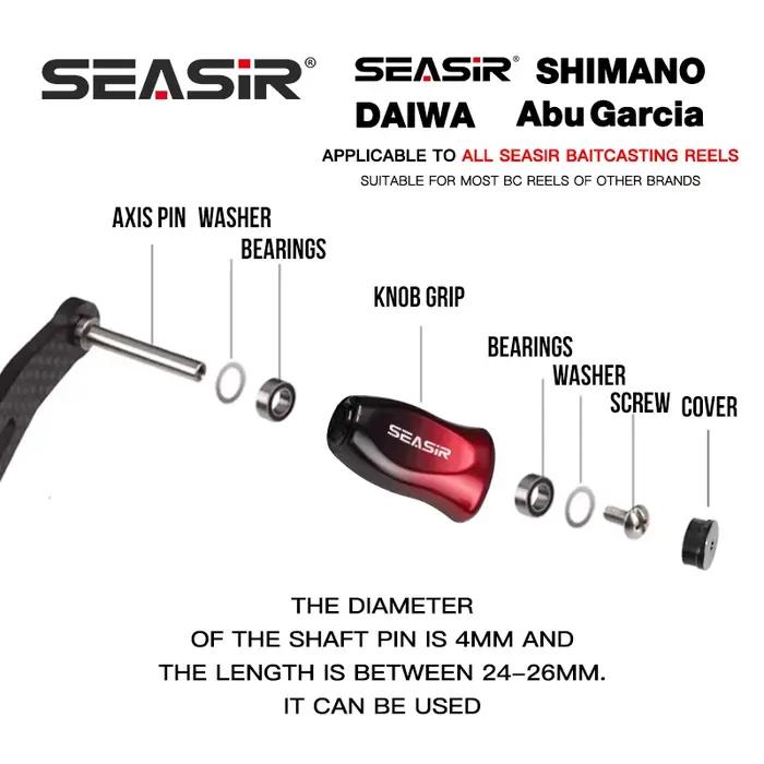 Poignée modifiable pour moulinet baitcasting SEASIR - Grip ABS avec 4 roulements pour SHIMANO, DAIWA