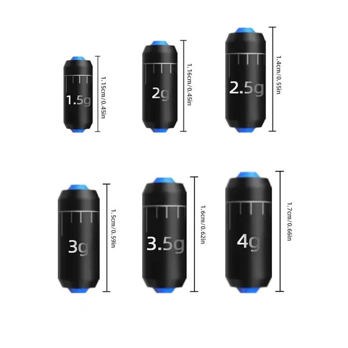 Plombs de pêche 1.5g-3.5g Aorace 50/100 pièces - Plombs cuir écailles pour matériel pêche