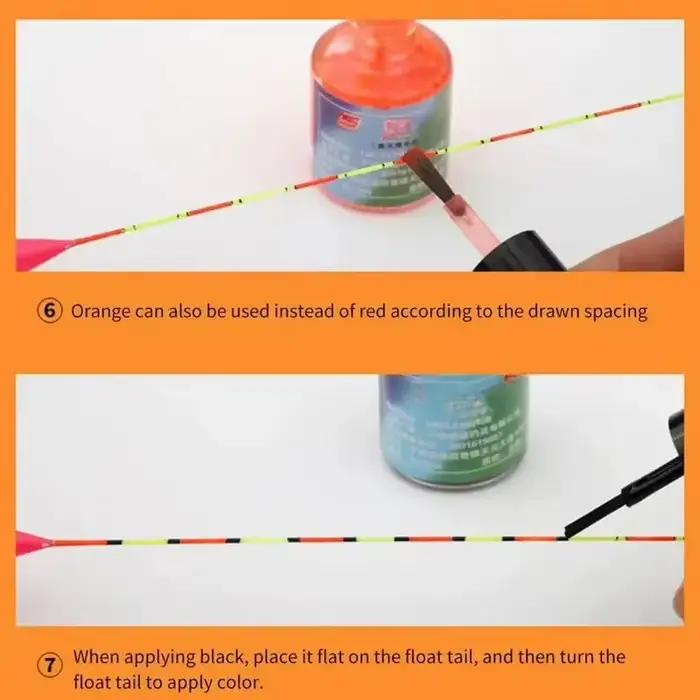 Peinture fluorescente pour flotteurs de pêche nuit haute visibilité séchage rapide réparation équipement