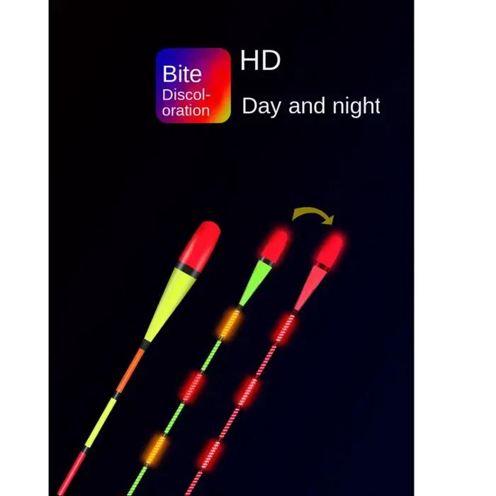 Flotteur électronique lumineux ultra sensible 10 styles avec détection de touche et LED super brillante pour la pêche