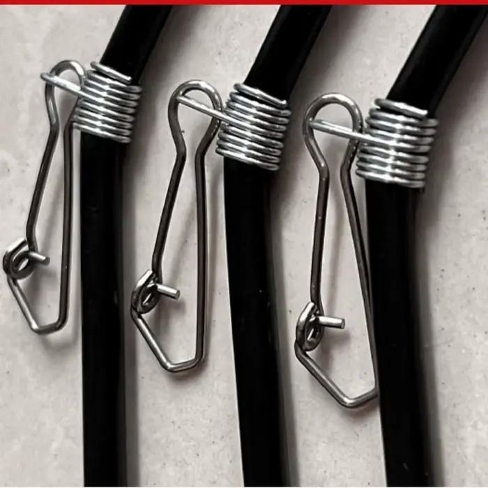 5 connecteurs anti-emmêlement pour feeder - Supports pipe balance pêche 22cm noir équipement montage