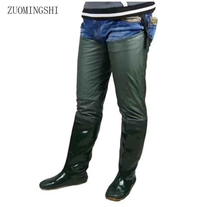 Bottes de pêche homme en caoutchouc légères - Bottes de pluie antidérapantes pour l'hiver et la pêche