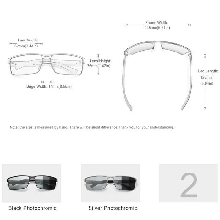 Lunettes de soleil photochromiques polarisées KINGSEVEN pour pêche - Verres caméléon UV400 anti-éblouissement